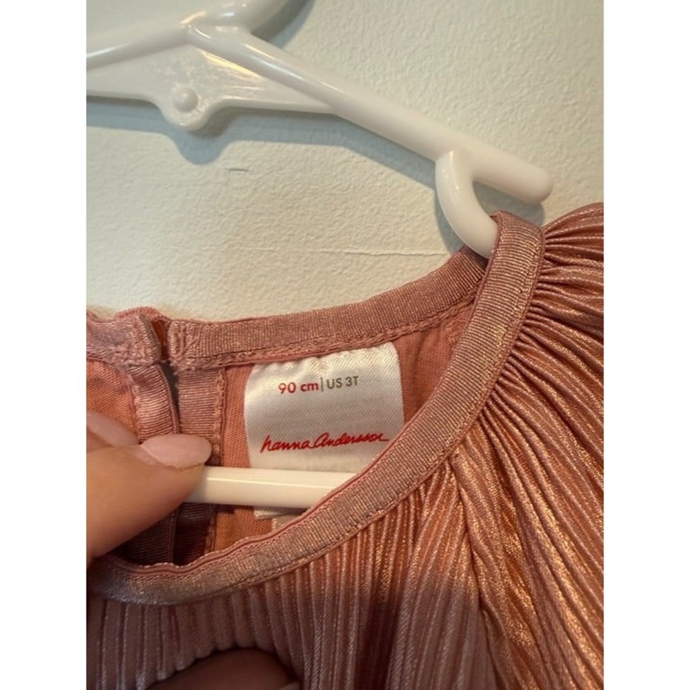 Hanna Andersson Plisse Dress 90 3T *flaws* - Picture 5 of 7